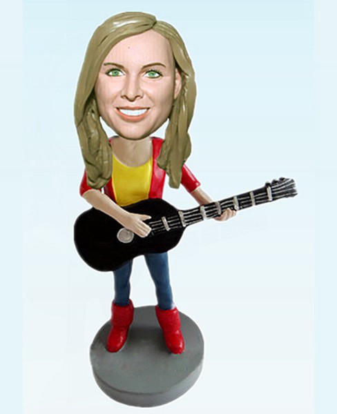Custom Personalized Guitar player bobblehead