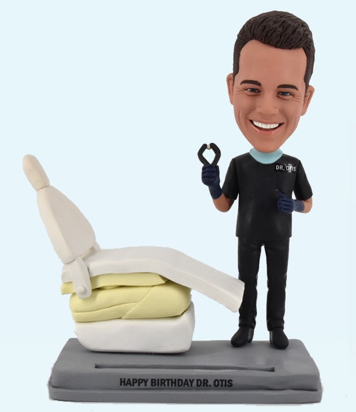 Custom Custom Dentist Bobblehead With Dental Chair