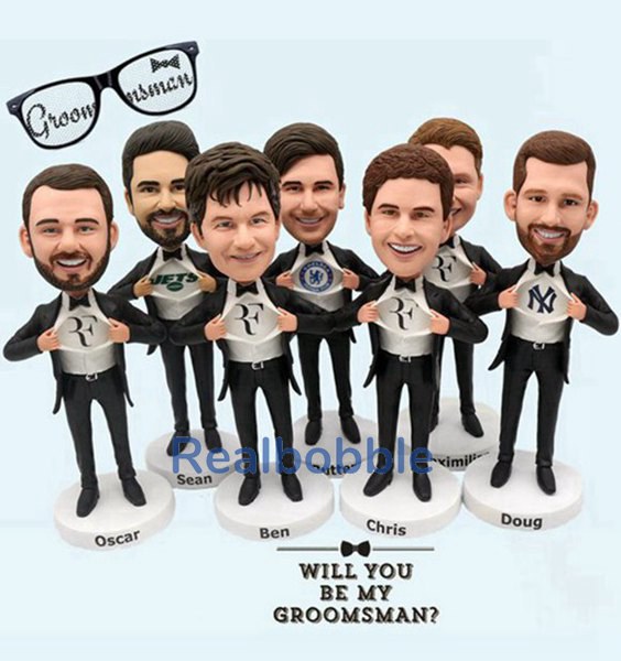 Custom Bobblehead Groomsman Invitation Gift