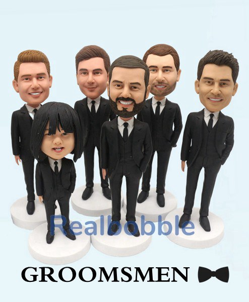 Custom Bobbleheads Groomsman Bestman Gift