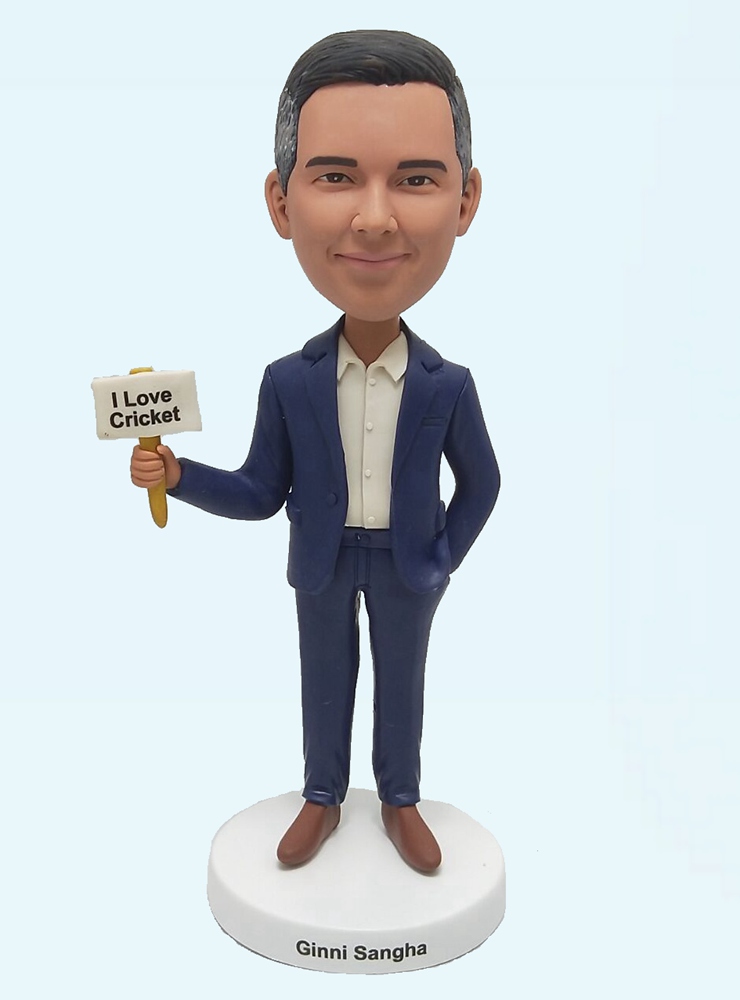 Personalized Boss Bobblehead Holding A Sign