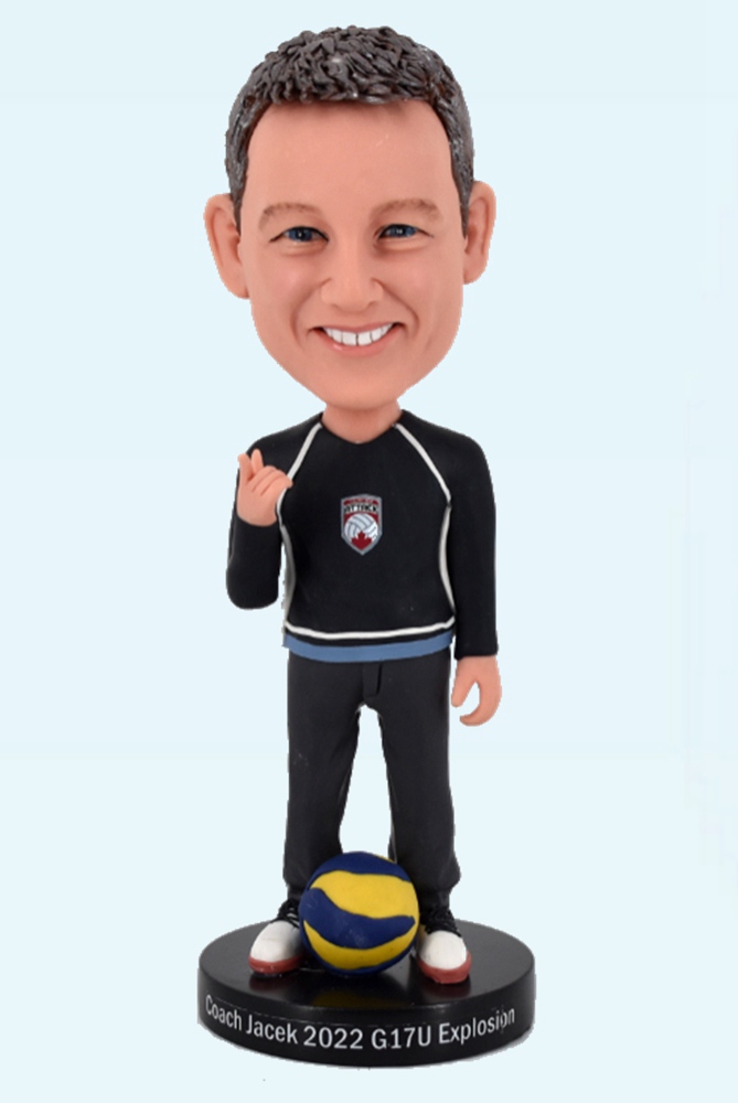 Custom Bobblehead Volleyball Coach Figure