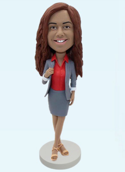 Custom Personalized Bobblehead Office Lady