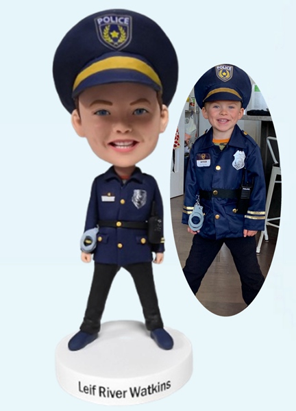 Custom Kid Bobblehead Police Fans