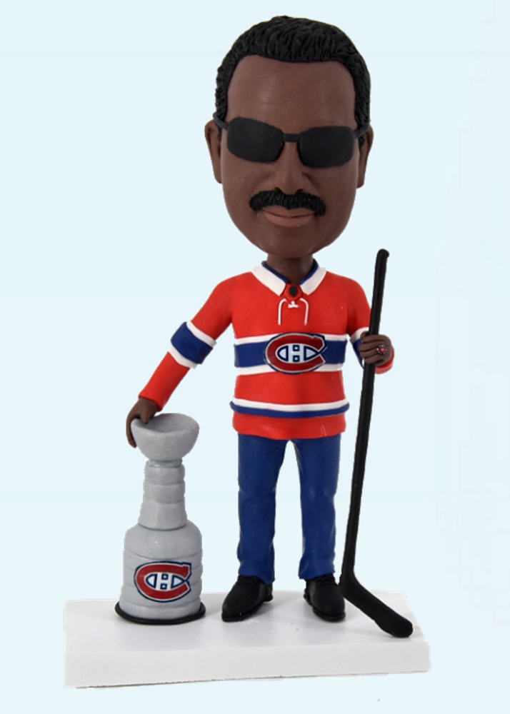 Hockey Bobbleheads Personalized Hockey Figurines WIth Trophy
