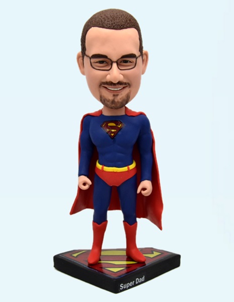 Custom Super dad super boss Bobbleheads