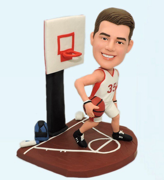 Custom Custom Bobblehead Playing Basketball