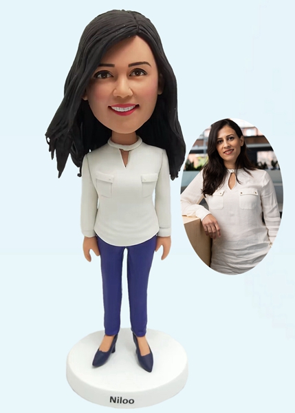 Personalized Bobblehead Office Lady