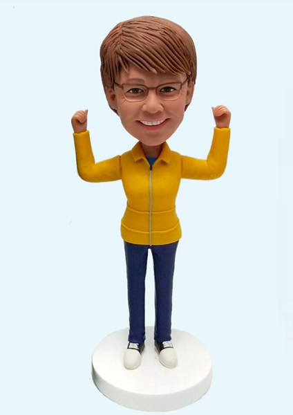 Custom Personalized Bobbleheads Cheering Lady