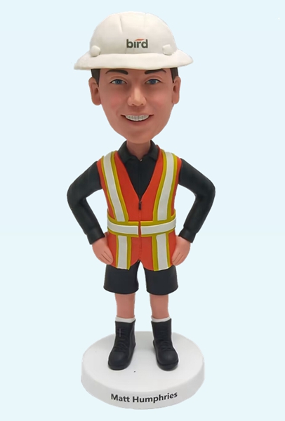 Custom Bobblehead Construction Worker