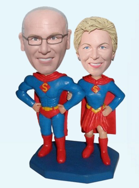 Custom Personalized Superman couple bobblehead