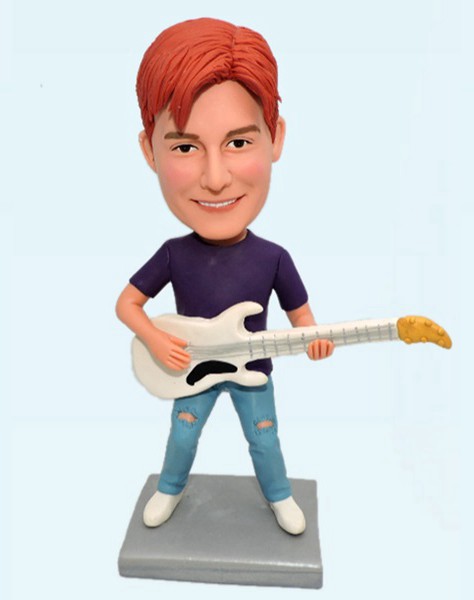 Custom Personalized Bobblehead For Guitar Player