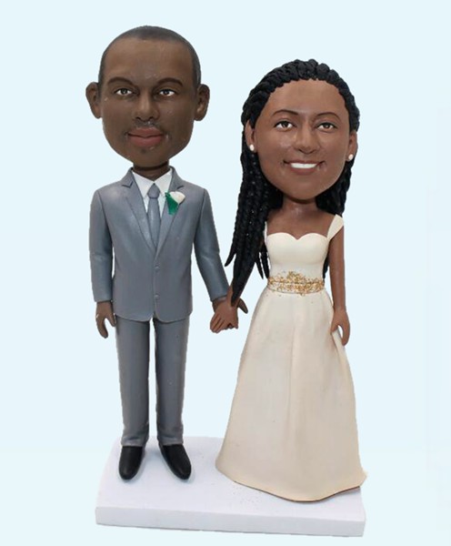 Custom Personalized Bobblehead For Wedding Cake Topper