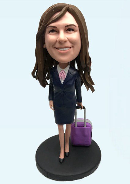 Custom Bobbleheads Business Trip Lady