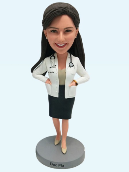 Custom Personalized Bobblehead Female Doctor