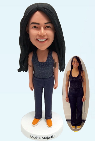 Personalized Bobblehead Female In Casual
