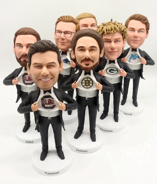 Custom Bobbleheads Figurines For Any Sports Team Customized corporate office staff group gifts